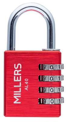 Produktbild KOMBINATIONSHÄNGLÅS ALU RÖD 40