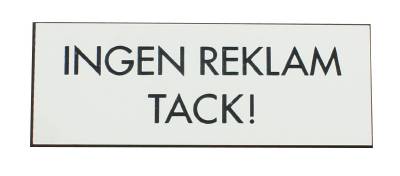 Product image DEKAL INGEN REKLAME HVIT
